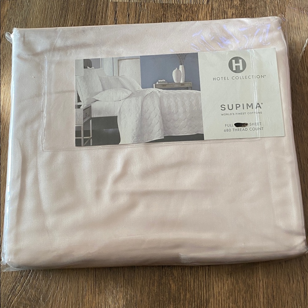 Hotel Collection Supima Fitted Sheet - Light Pink